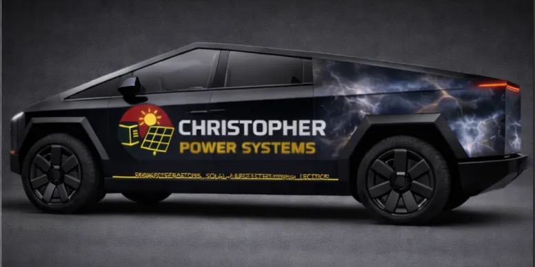 Christopher Power Systems branded Tesla Cybertruck